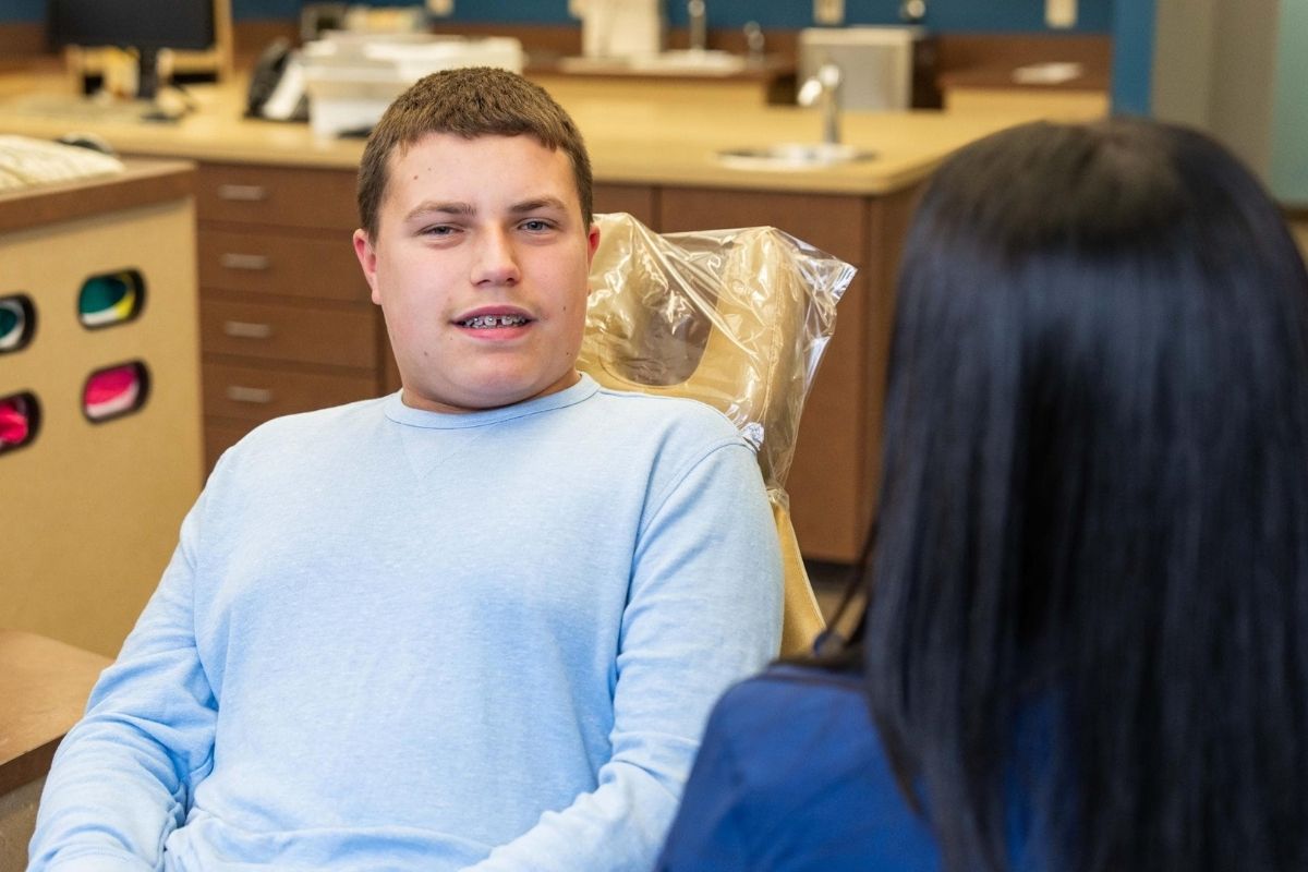 patient treatment seassion at Dietrich Orthodontics